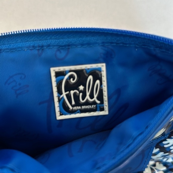 Vera Bradley frill blue make up bag NWOT - Picture 7 of 16
